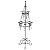 Design Toscano Malbark Castle Gothic Decor Floor Candelabra Candle Holder, 63 Inch, Grey Patina