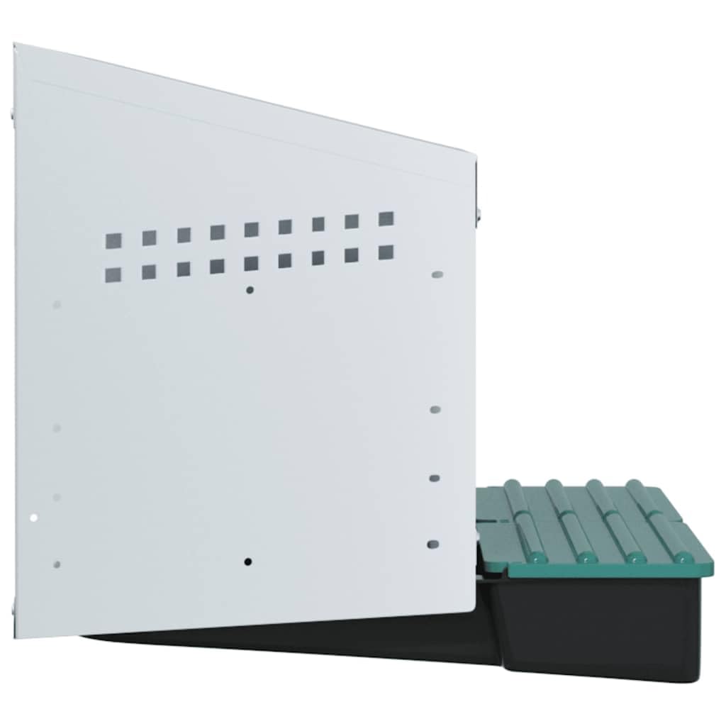 Gallina nido con 2 compartimentos para montaje en pared de acero galvanizado con polipropileno, 53 x 50 x 46 cm, para interior y exterior, fácil recogida de huevos y solución de establo que