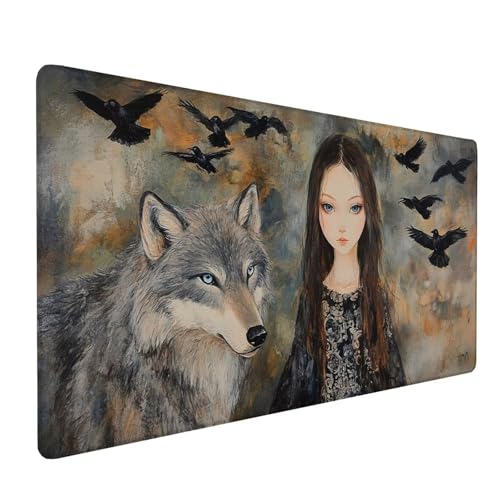 Tapis de Souris Brun Tapis de Souris Gamer Femme Grande Mousepad 900x500x3mm Mouse Pad Base en Caoutchouc Antidérapante avec Coutures sur Les Bords pour Gamer, Ordinateur, Cadeaux pour Hommes XZ-133