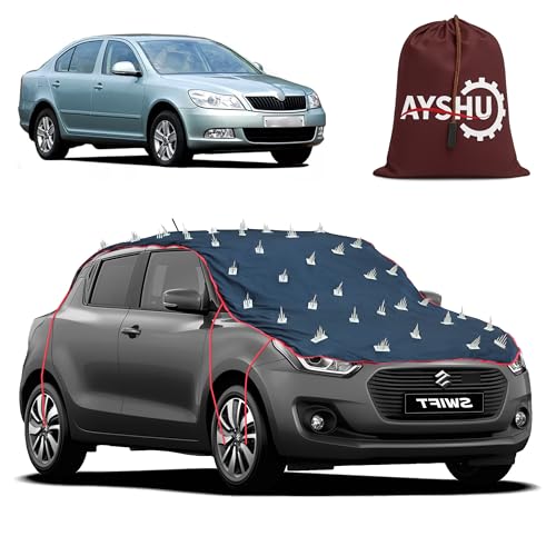 Image of AYSHU Water-Resistant Spike Car Cover for Skoda Laura - Protects from Dogs, Monkeys, Dust, Sunlight & UV - Full Roof Universal Fit