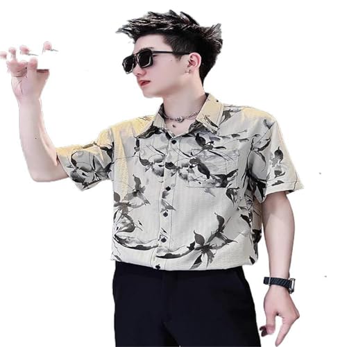 T-Shirt Homme Style Chinois haut décontracté à manches courtes et coupe large