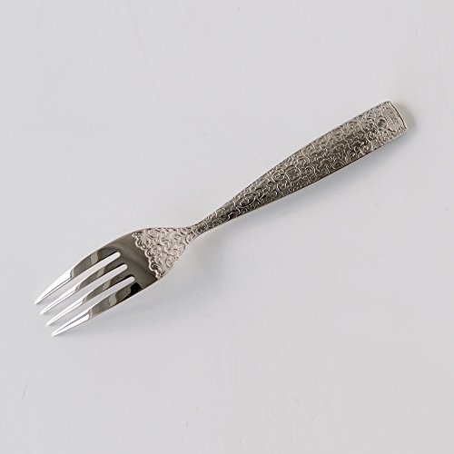 Alessi Dressed Dessert Fork, Silver #TOP2