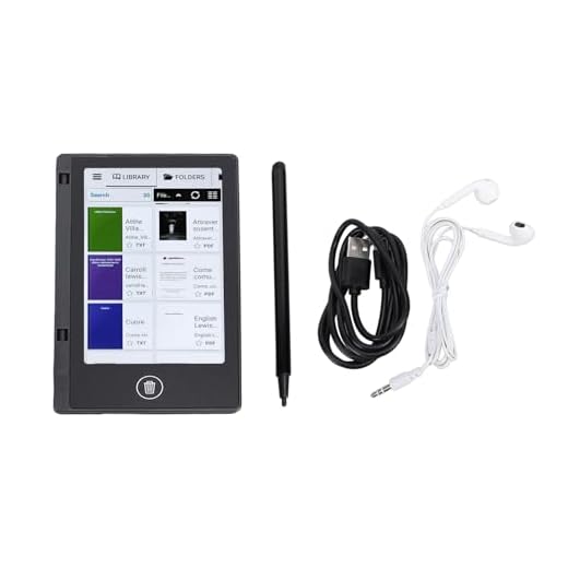 Lecteur de Livre électrique, écran Tactile LCD Couleur 5 Pouces, Mémoire 8G, WiFi, BT, FM, Appels Vocaux, Gmail, Lecteur électronique Léger pour Soins Oculaires, étui et