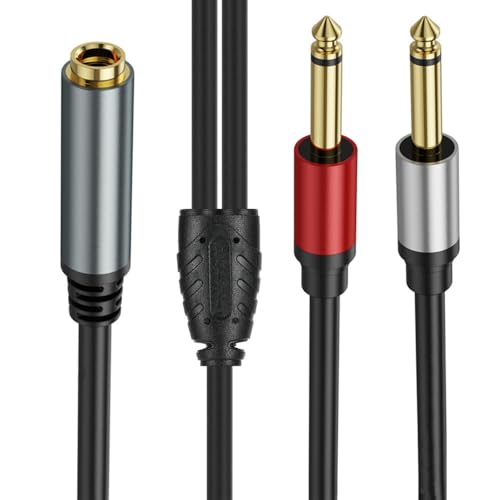 Cable divisor de audio Jack 6.35mm 9.8 pies miniatura 6