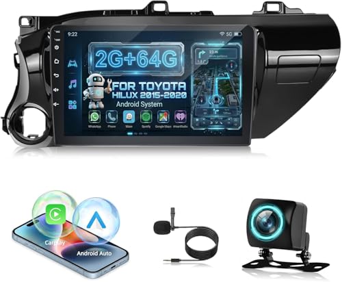 Autoradio Android pour Toyota Hilux 2015-2020 avec grand écran tactile de 10.1 pouces