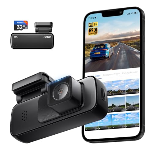 AINAVI Front Dashcam for Cars with 32G Card, Mini 2K