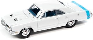1970 Dodge Dart Swinger 340, White - Johnny Lightning JLSP176/24A - 1/64 Scale Diecast Model Toy Car