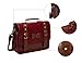 ECOSUSI Women Vintage PU Leather Laptop Bag Briefcase Crossbody Messenger Bags Satchel Purse, Red