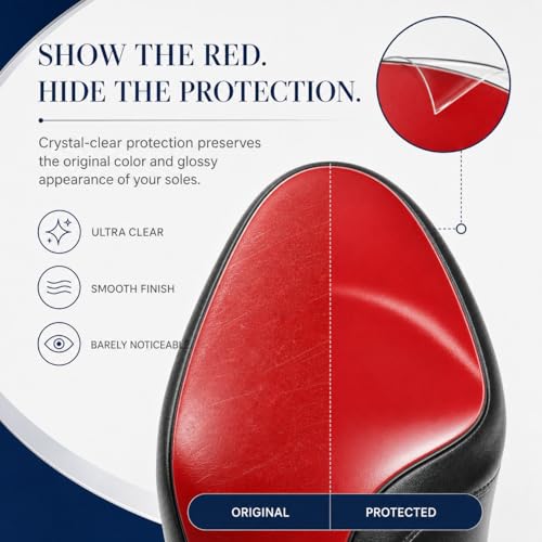 Image of 40 in Clear Sole Protector for High Heel Shoes, Anti-Slip Shoe Sole Guard, Transparent Sole Protector for Red Bottom Heels (5 in x 40 in)