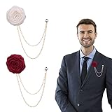 nalaina ブローチ パールブローチ フォーマル コサージュ 2個セット バラ 胸飾り ジュエリー アクセサリー 卒業式 卒園式 入学式 人気 流行 プレゼント ビジネス ブロージュ 赤と白