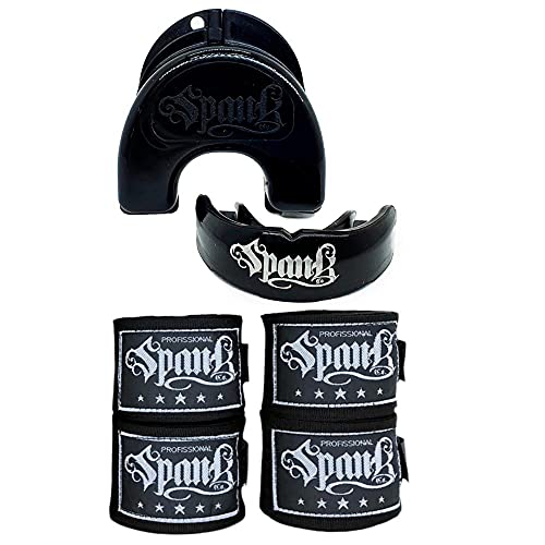 Kit 2 Pares Bandagem 3m e Protetor Bucal - Preto