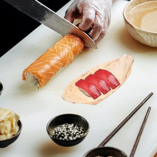 Set de 40 platos forma bote para sushi miniatura 6