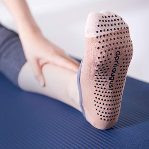 Color Block Yoga Socks with Non Slip Grips, Perfect for Pilates, Barre, Ballet, Barefoot training4