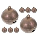FONDOTIN 8pcs Copper Bell Collar Charms Pet Collar Bells for Dogs Melodious Sound