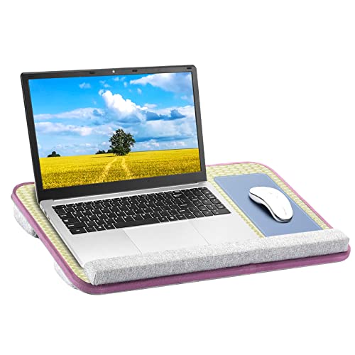 Tsuxmoc Lap Desk - Lap Desk With Cushion - Laptop Lap Desk - Fits Up To 17 Inches Laptop - Portable Lap Desk For Laptop With Mouse Pad As Computer Laptop Stand, Book Tablet, No.32106 (Light Green) #TOP22