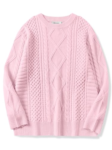 ANRABESS Sweaters for Women Oversized Cable Knit...