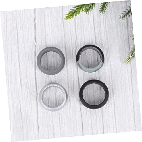 Set de 4 anillas deportivas unisex de silicona miniatura 6
