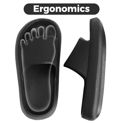 Kids Cloud Slides Boys Girls Flip Flops Slip On Beach Sandals Youth Pool Shower Shoes EVA Summer Slippers（11 Little Kids - 6 Big Kids）2