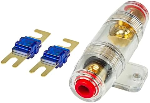 Tomzz Audio 5800-054 Mini Porte-fusible ANL Transparent pour Câbles Efficaces jusqu'à 25qmm 2 x 60A | Pour Professionnel