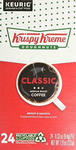 Krispy Kreme Classic, Single-Serve Keurig K-Cup Pods, Medium Roast Coffee, 24 Count #TOP5