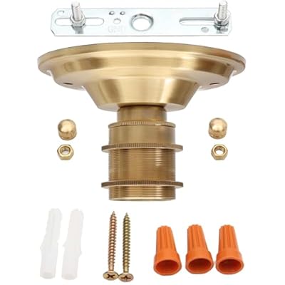 Bieye CC03 Antique Electroplated Brass Close-to-Ceiling Light Fixture Canopy Kits for Living Room Hallway