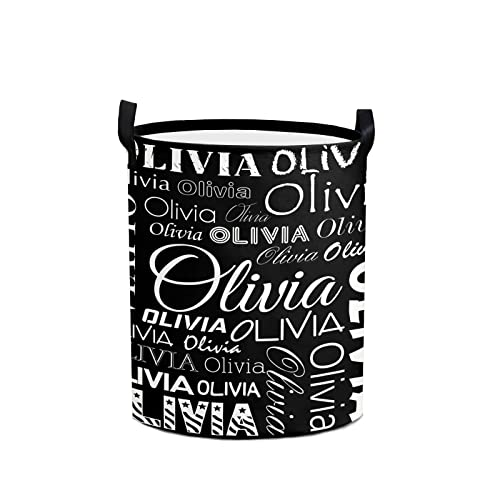 Custom Laundry Basket Personalized Collapsible Laundry Hamper With Name Customized Dirty Clothes Storage Basket With Handle For Bedroom（Style 08） #TOP11