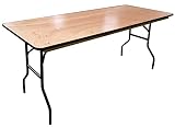 Table pliante rectangulaire Traiteur en bois 183cm