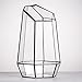 NCYP Geometric Glass Terrarium Planter for Succulent, Small Cacti, Black Irregular Opened Container Pot, Indoor Home Garden Office Tabletop Decor, 6.5