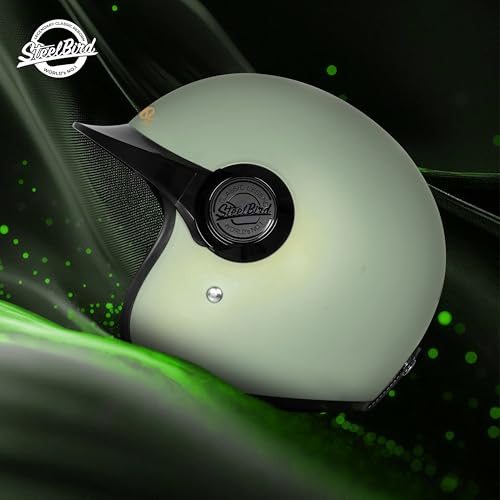 Image of Steelbird SBH 65 Retro 3.0 DOT and ISI Certified Open Face Helmet for Men and Women