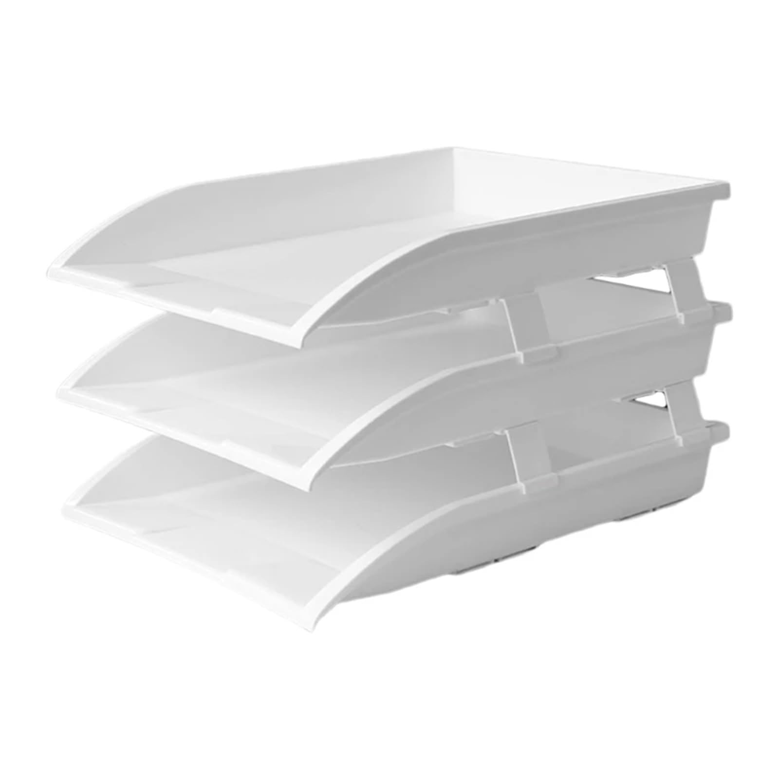 Portadocumenti da tavolo impilabile a 2/3 livelli, vassoio for lettere, organizer, portariviste, for riporre la carta, forniture for ufficio Per Ufficio(Two layers)