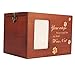 Pet Memorial Wooden Urn Box with Picture Frame - Engraved Paw Prints and Text - for Dogs and Cats