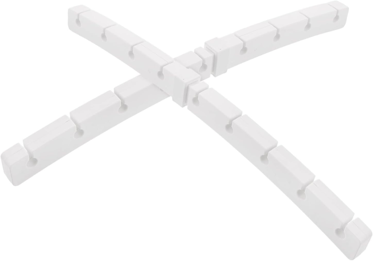 White Curved Plastic Hammock Support Bars 1 Pair for Outdoor Use