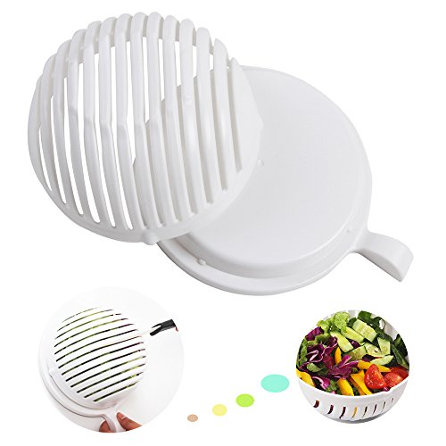 AmyHomie New 60 Second Salad Cutter Bowl,Salad Cutter Strainer,Vegetable Cutter Bowl,Easy To Slice Fruit Vegetable In Seconds