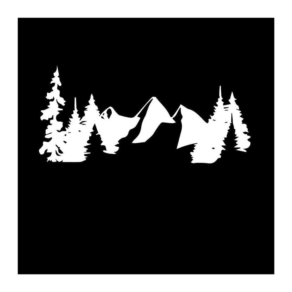 Camping Outdoors Carbon Sticker Cover Scratches Cartoon Window Decal(White)