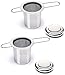 2pc Filtro per tè in Acciaio Inox con Coperchio,Infusore Settaccio Filtro e Manico Pieghevole,Infusore da Tè Colino da Tè per Tisane, Tè Sfuso, Teiere,Adatto per Tazze Teiere Bicchiere