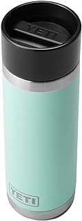 YETI Rambler 18 oz Bottle, Stainless Steel, Vacuum Insulated, with Hot Shot Cap, Seafoam