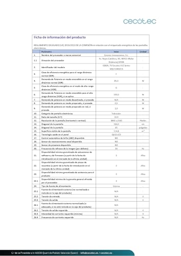 Cecotec Televisor QLED 65” Smart TV V1+ Series VQU11065Z+S. 4K UHD, Android 11, Sin Marco, Peana, Dolby Vision y Atmos, HDR10, Wide Color Gamut 96%, 2 Altavoces 12W y Subwoofer 12W, 2 Mandos, 2023