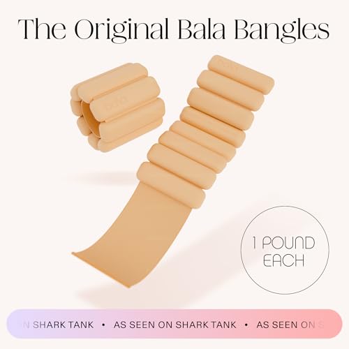 Image of Bala Bangles Wrist & Ankle Weights for Women & Men - Adjustable Weighted Bands - Soft Silicone Arm & Leg Weights for Pilates, Yoga, Walking, Barre, Home Workout & Strength Training Exercise