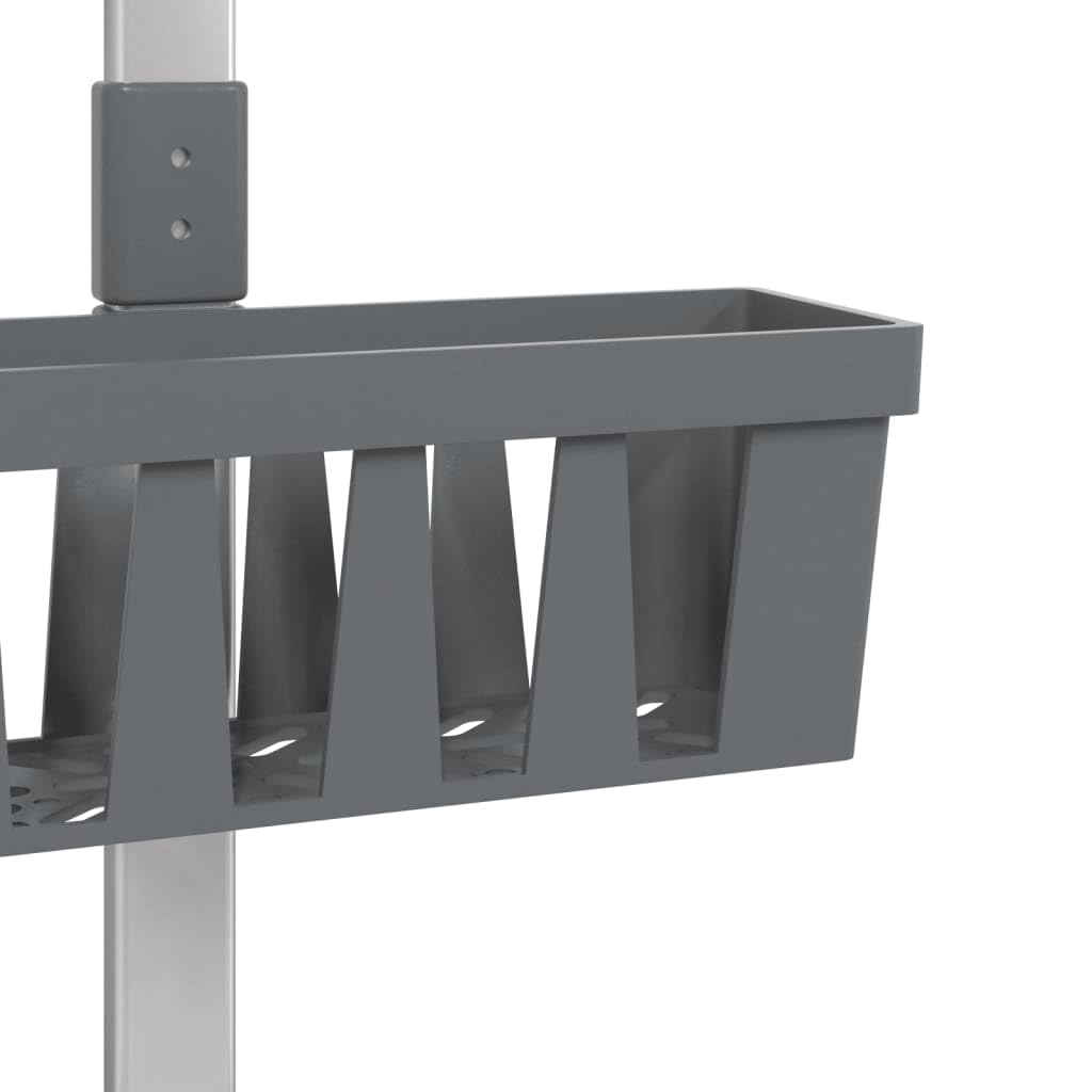 Regał prysznicowy do zawieszenia, z aluminium, 30 x 15 x 67 do 105 cm, 3 poziomy, do prysznica, wanny, łazienki dla gości, z mydelniczką, półką prysznicową, organizerem