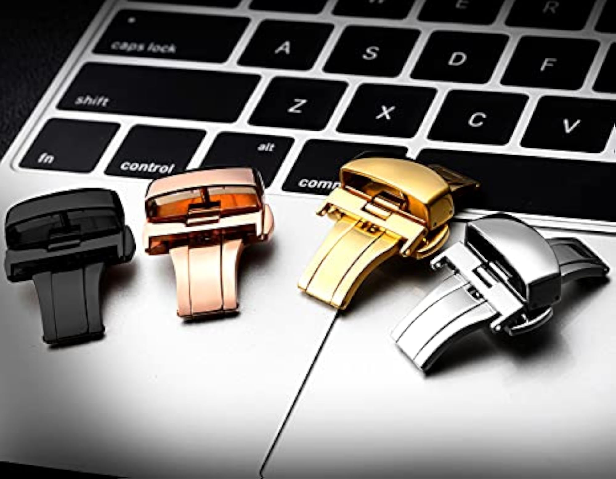 Replacement Push Button Butterfly Deployment Clasp for Watch Bands