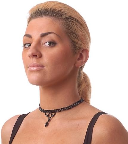 Avalaya Black Acrylic Bead Flex Gothic Choker - Image 5