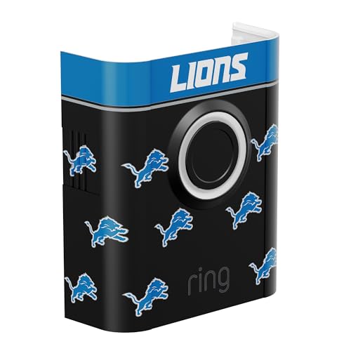 Image of All-New Limited Edition, Official NFL Faceplate for Ring Doorbells - Video Doorbell 3, Video Doorbell 3 Plus, Video Doorbell 4, Battery Doorbell Plus, and Battery Doorbell Pro | Detroit Lions
