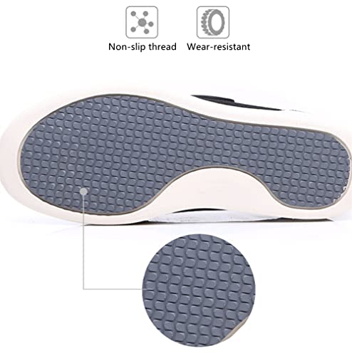 Gsfy Diabetic Men Edema Shoes With Adjustable Closure Non Slip Lightweight Walking Shoes For Elderly Swollen Feet Indoor/Outdoor Black #TOP4