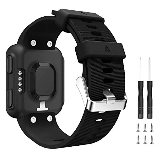 Songsier Compatible with Garmin Forerunner 35 Watch Band, Soft Silicone Replacement Watch Straps Sport Wristband Accessory with Screwdriver for Garmin Forerunner 35 Smartwatches