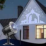 Brightown Christmas Nativity Scene Projector, Nativity LED Projector Lights Outdoor with Timer Remote, Christmas Waterproof Holy Projector for Outside Indoor Xmas Party Garden Yard Home Decoration