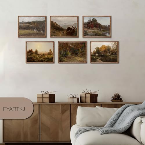 FYARTKJ-6Pcs-Autumn-Landscape-Wall-Art-Vintage-Farmhouse-Fall-Nature-Wilderness-Illustrations-Wall-Decor-Prints-French-Country-Neutral-Aesthetic-Posters-Rustic-CottageCore-Decoration-Unframed FYARTKJ 6Pcs Autumn Landscape Wall Art Vintage Farmhouse Fall Nature Wilderness Illustrations Wall Decor Prints French Country Neutral Aesthetic Posters Rustic CottageCore Decoration Unframed