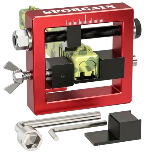 SporGain Sight Pusher Tool for Square Slides, Heavy-Duty Aluminum Frame