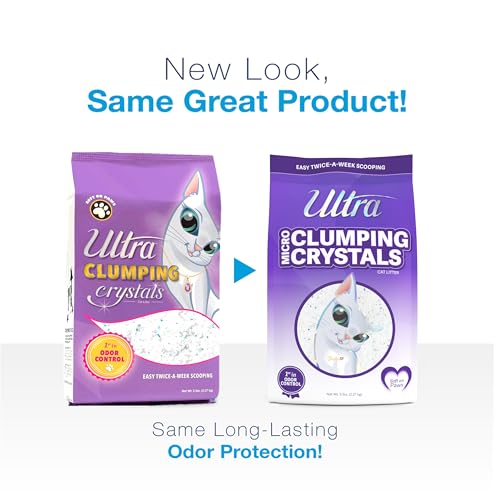 Ultra Clumping Micro Crystals Cat Litter - Dust Free, Soft on Paws, Fragrance Free - 5 Lbs. - Thumbnail 2