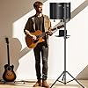 Aokeo Studio Recording Microphone Isolation Shield with Pop Filter,Tripod Stand,Tray,High Density Absorbent Foam Suitable for Singing,Recording Vocals(AO-504 With Stand) #1