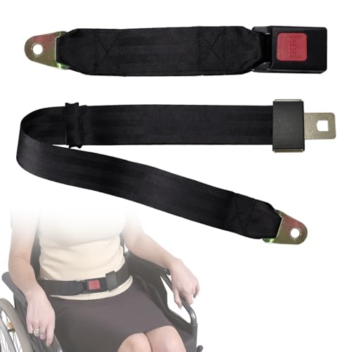 Wheelchair Seat Belt and Lap Belt for Elderly and Disabled Users, Adjustable Replacement Strap with Quick-Release Buckle, 45" L x 1.5" W